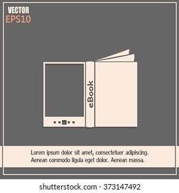 e-reader, book vector icons