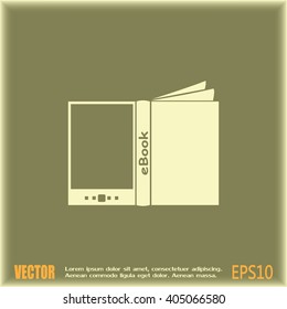 e-reader, book vector icons