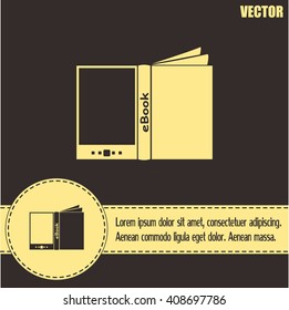 e-reader, book vector icons