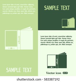 e-reader, book vector icons