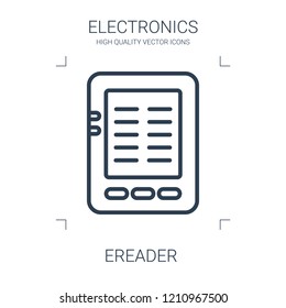 ereader icon. high quality line ereader icon on white background. from electronics collection flat trendy vector ereader symbol. use for web and mobile