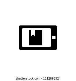 e-reader icon on white background