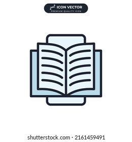 Ereader icon symbol template for graphic and web design collection logo vector illustration