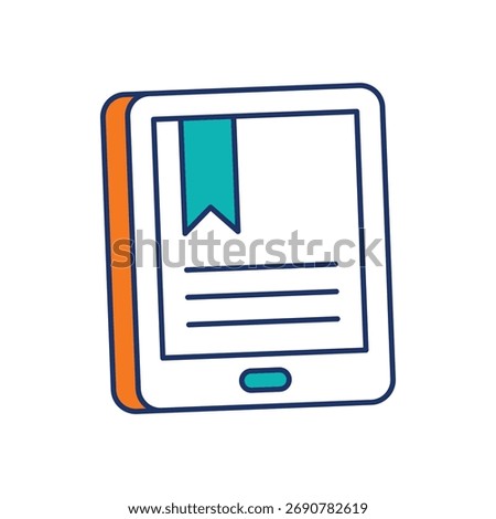 E-Reader Icon vector stock illustration