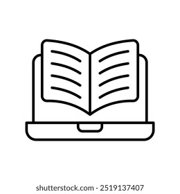 e-reader icon with white background vector stock illustration