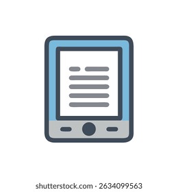 Leitor de e-mail com linhas de texto exibidas no ícone da tela