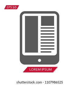 e-reader vector icon symbol