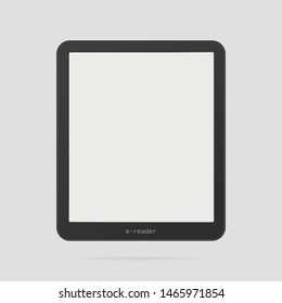 Ereader vector template . Black ebook empty template