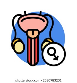 erectile dysfunction color icon vector. erectile dysfunction sign. isolated symbol illustration