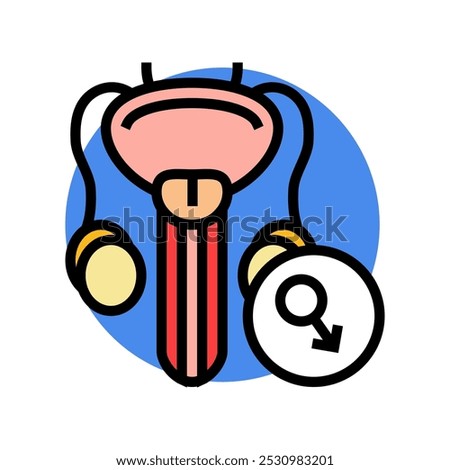 erectile dysfunction color icon vector. erectile dysfunction sign. isolated symbol illustration