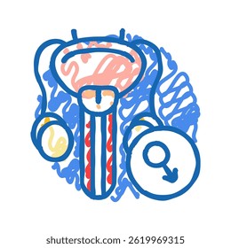 erectile dysfunction doodle icon sketch vector. erectile dysfunction sign. isolated symbol illustration