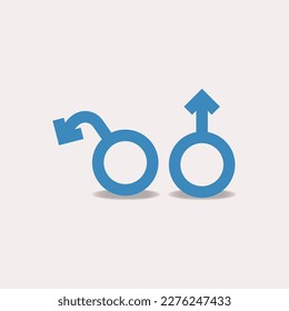 Erectile dysfunction symbols graphic design vector illustration. Sex education symbol concept