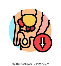 disfunción eréctil urología color icono vector. disfunción eréctil urología signo. símbolo aislado ilustración