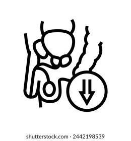 erectile dysfunction urology line icon vector. erectile dysfunction urology sign. isolated contour symbol black illustration