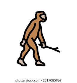 erectus human evolution color icon vector. erectus human evolution sign. isolated symbol illustration