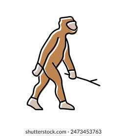 erectus human evolution color icon vector. erectus human evolution sign. isolated symbol illustration