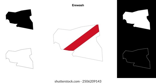Leere Gliederungskarte Erewash