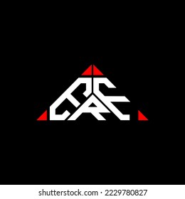 ERF letter logo creative design with vector graphic, ERF simple and modern logo in round triangle shape.