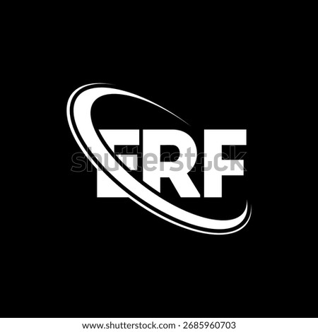 ERF logo. ERF letter. ERF letter logo design. Initials ERF logo linked with circle and uppercase monogram logo. ERF-typography for technology, business and real estate brand.