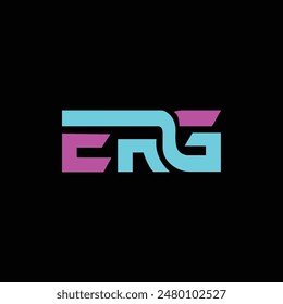 ILUSTRACIÓN VECTORIAL de Plantilla de diseño de logotipo inicial de letra ERG