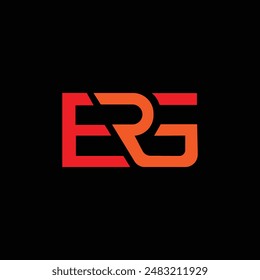 ILUSTRACIÓN VECTORIAL de Plantilla de diseño de logotipo inicial de letra ERG