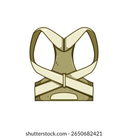 ergonomic back posture corretor cartoon. terapia de alívio, saúde vestível, tensão descamação ergonômica back posture corretor sinal. isolado símbolo ilustração vetor