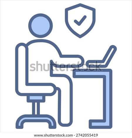 Ergonomic Blue Icon Style Collection