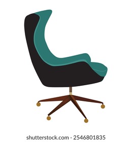 Ergonomic chair for home interior. Vector illustration