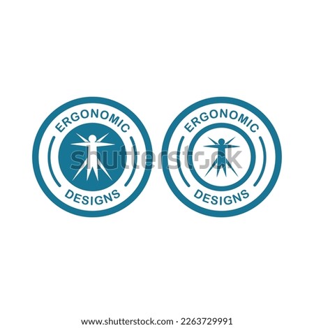 Ergonomic design badge logo design