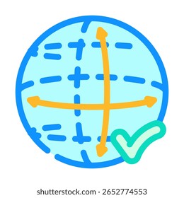 vetor de ícone de cor de design ergonômico. sinal de design ergonômico. ilustração de símbolo isolado