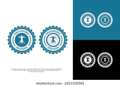 Ergonomische Design-Icons mit menschlicher Figur für Komfort und Wohlbefinden in Produkten.