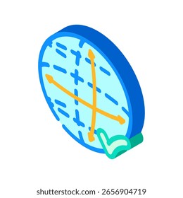 design ergonômico vetor ícone isométrico. sinal de design ergonômico. ilustração de símbolo isolado