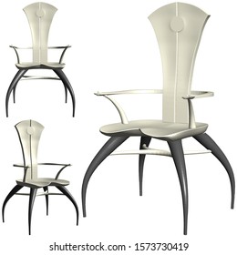 Ergonomic Elbow Chair Vector 16. A Vector Illustration Of Chair.