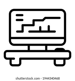 Icono de equipo ergonómico. Esquema de icono vector de equipo ergonómico para el diseño web aislado en fondo blanco
