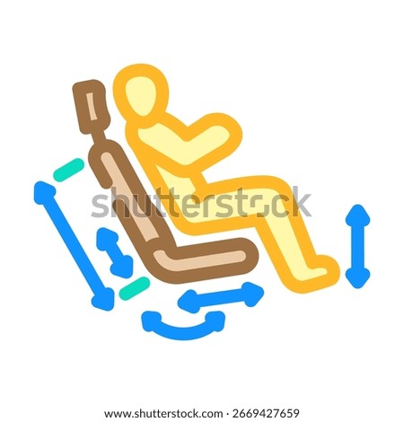 ergonomic fit color icon vector. ergonomic fit sign. isolated symbol illustration