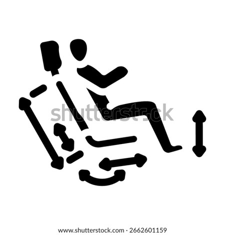ergonomic fit glyph icon vector. ergonomic fit sign. isolated symbol illustration