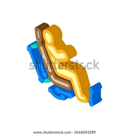 ergonomic fit isometric icon vector. ergonomic fit sign. isolated symbol illustration