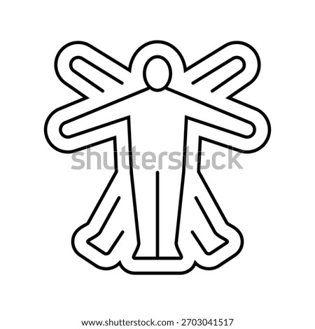 ergonomic fit line icon vector. ergonomic fit sign. isolated contour symbol black illustration
