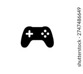 Ergonomic game pad silhouette icon for modern gaming platforms and mobile app UI elements.
