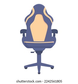 Ergonomic gamer seat icon cartoon vector. Game chair. Computer office