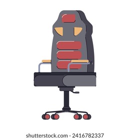 Ergonomic gaming chair vector cartoon illustration isolated on a white background.