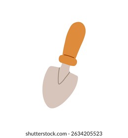 Troalha de Jardim Ergonômico com uma alça laranja brilhante, ideal para plantio e escavação Vetor ilustração