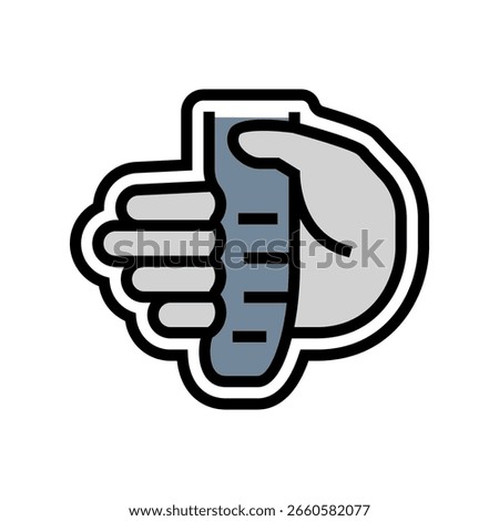 ergonomic handle color icon vector. ergonomic handle sign. isolated symbol illustration