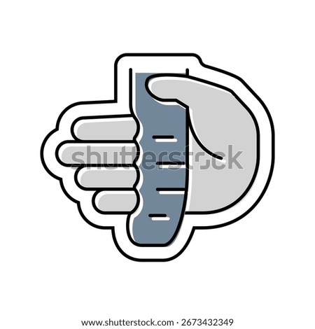 ergonomic handle color icon vector. ergonomic handle sign. isolated symbol illustration