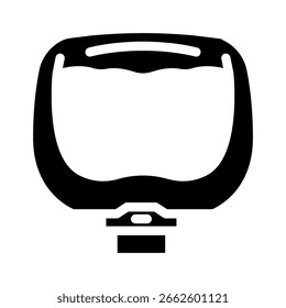 vetor de ícone de glifo de alça ergonômica. sinal de alça ergonômico. ilustração de símbolo isolado
