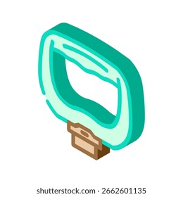 alça ergonômica vetor ícone isométrico. sinal de alça ergonômico. ilustração de símbolo isolado