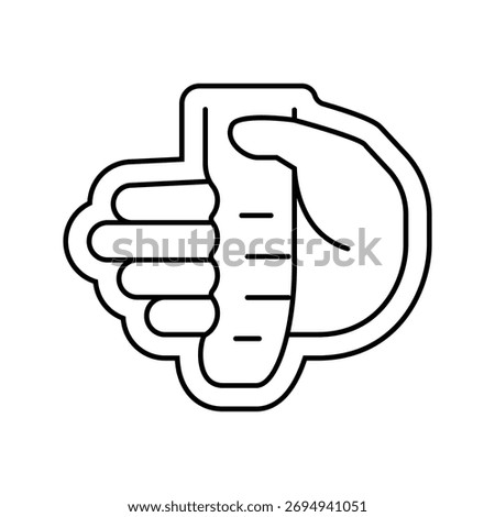 ergonomic handle line icon vector. ergonomic handle sign. isolated contour symbol black illustration
