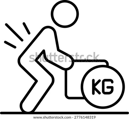 Ergonomic Hazard Illustration vector Icon Design