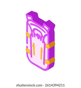 ergonomic hiking backpack isometric icon vector. ergonomic hiking backpack sign. isolated symbol illustration