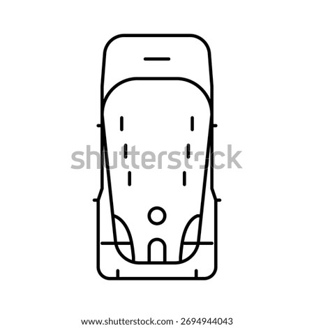 ergonomic hiking backpack line icon vector. ergonomic hiking backpack sign. isolated contour symbol black illustration